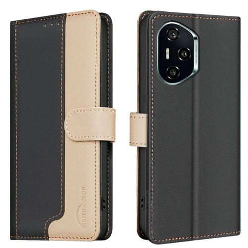 Funda de Cuero Antirrobo Rfid para Honor 300 Pro y 300 Ultra (Negro)