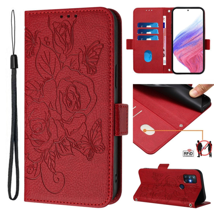 Funda de Cuero Antirrobo con Rfid para OnePlus Nord N10 5G (Rojo)
