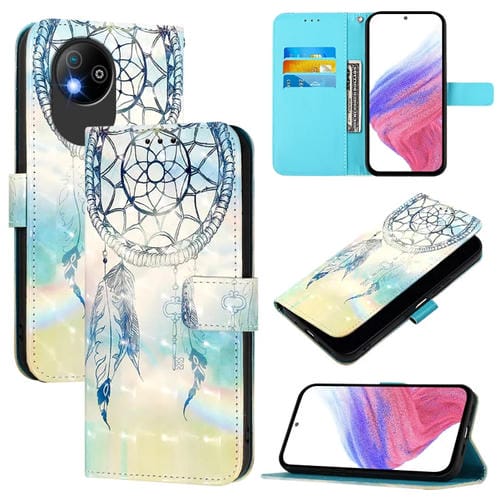 Funda de Cuero con Tapa Horizontal con Pintura 3D para ZTE Blade A35 Lite/A35 Core (Dream Wind Chimes)