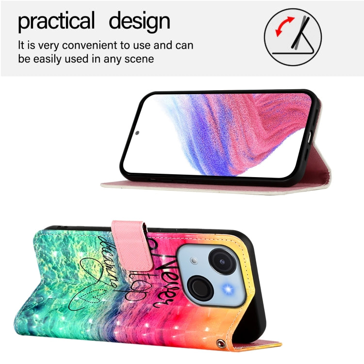 Funda de Cuero con Tapa Horizontal y Pintura 3D para Itel A50C (Chasing Dreams)