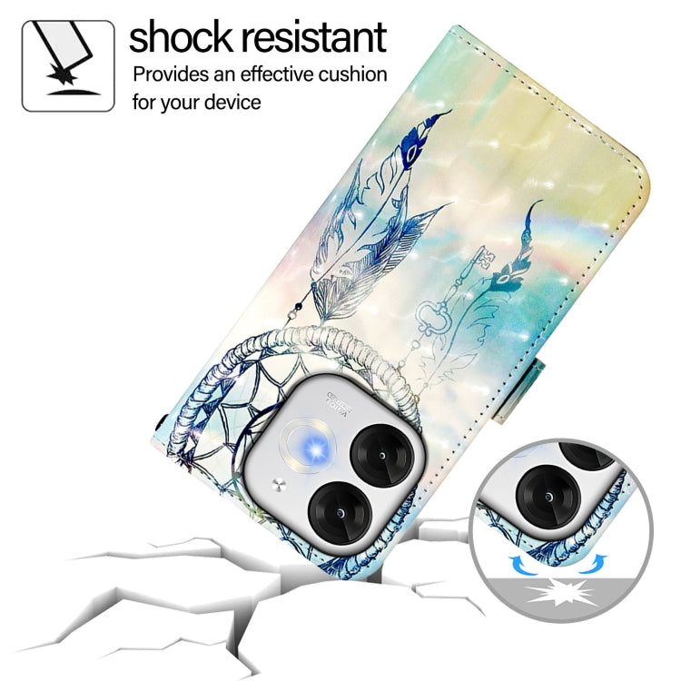 Funda de Cuero con Tapa Horizontal y Pintura 3D para Itel A80 4G (Dream Wind Chimes)