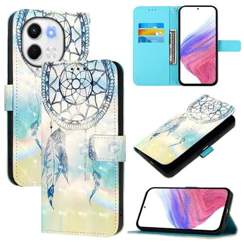 Funda de Cuero con Tapa Horizontal y Pintura 3D para Tecno Spark 30 5G/Pova 6 Neo 5G (Dream Wind Chimes)