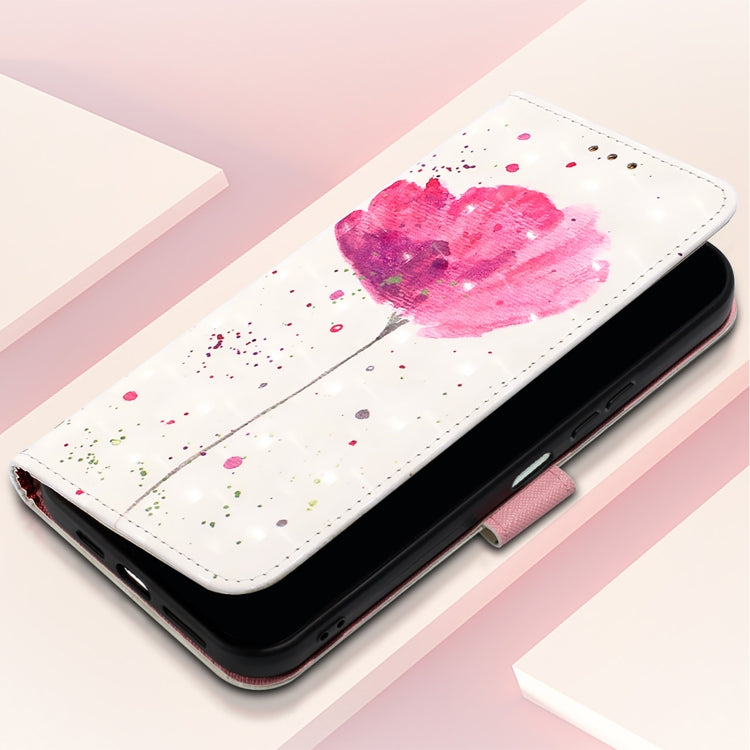 Funda de Cuero con Tapa Horizontal para TCL 30Z T602Dl con Pintura 3D (Flor)