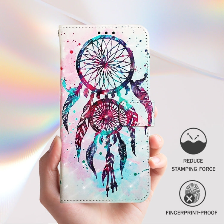 Funda de Cuero con Tapa Horizontal para TCL 50 Pro Nxtpaper con Pintura 3D (Campanas de Viento)