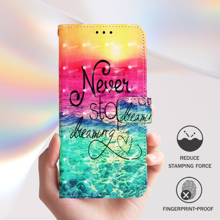 Funda de Cuero con Tapa Horizontal y Pintura 3D para Infinix Hot 9/Hot 9 Pro (Chasing Dreams)