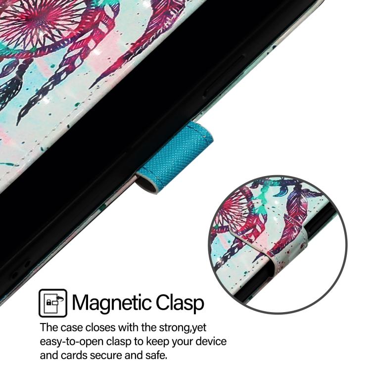 Funda de Cuero con Tapa Horizontal y Pintura 3D para Infinix Hot 9/Hot 9 Pro (Campanas de Viento)