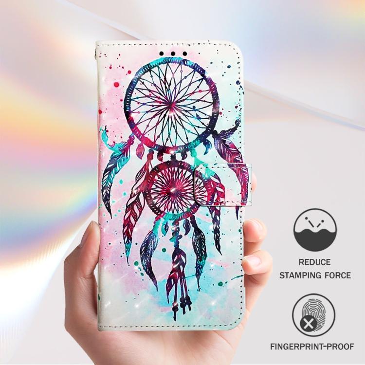 Funda de Cuero con Tapa Horizontal y Pintura 3D para Infinix Hot 9/Hot 9 Pro (Campanas de Viento)