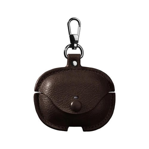 Funda Protectora de Cuero para Auriculares Redmi Buds 5 Pro y Buds 4 Pro Business con Gancho (Marrón Oscuro)