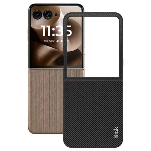 Funda de teléfono de fibra de carbono PU + PC para Motorola Razr 60 Ultra imak Ruiyi Series