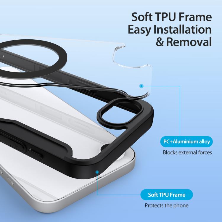 Funda de Cuero para iPhone 16E Dux Ducis Skin X Pro Series con Soporte para Anillo Magsafe (Negro)