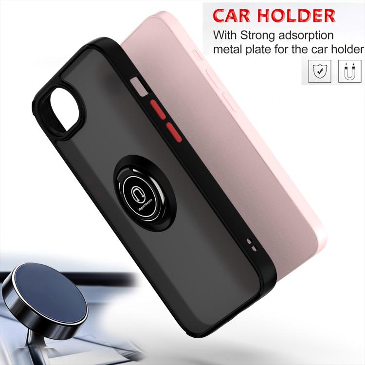 Funda de TPU + PC con aro para iPhone 16e Q Shadow 1 Series (verde oscuro)
