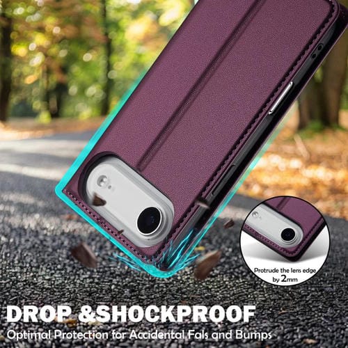 Funda de PU con textura fina esmerilada para iPhone 17 Air LC.IMEEKE L1 Series (morada)