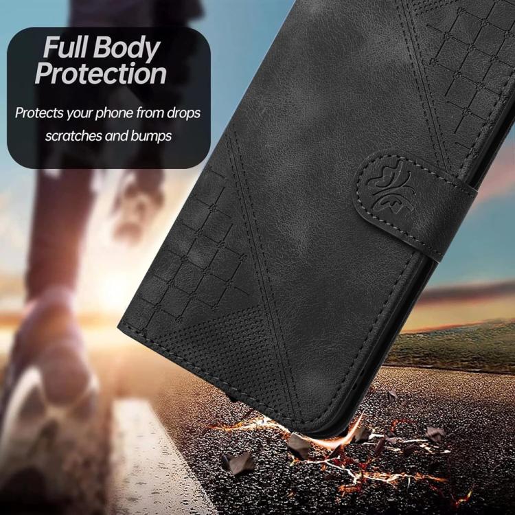 Funda de Cuero para Infinix Smart 6 y Smart 6 HD con Diseño de Mariposa y Cordón (Negro)