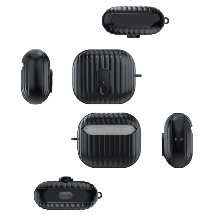 Estuche Protector Samsung Galaxy Buds3 Apariencia Carcasa Cierre Seguridad (Rosa Transparente)