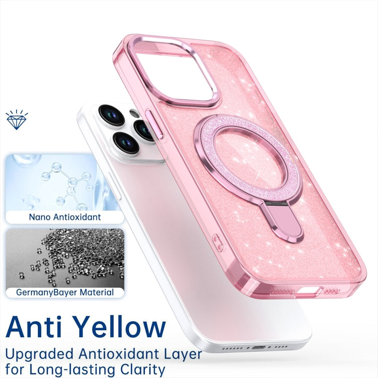 Funda para Teléfono con Soporte de Anillo Magsafe para iPhone 15 Pro Max (Morado)