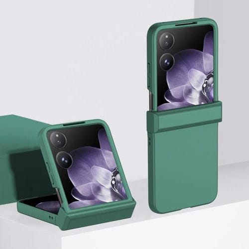 Funda de PC 3 en 1 con tacto suave para Xiaomi Mix Flip 2 (verde bosque)