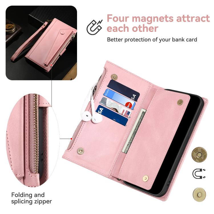 Funda de cuero con tapa RFID para Samsung Galaxy A17 5G ESEBLE, estilo retro esmerilado (oro rosa)