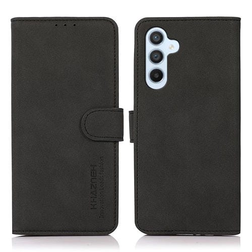 Funda de cuero con textura mate KHAZNEH para Samsung Galaxy A17 5G (negro)