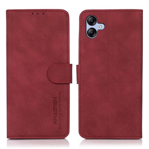 Funda de cuero con textura mate KHAZNEH para Samsung Galaxy A07 5G (roja)