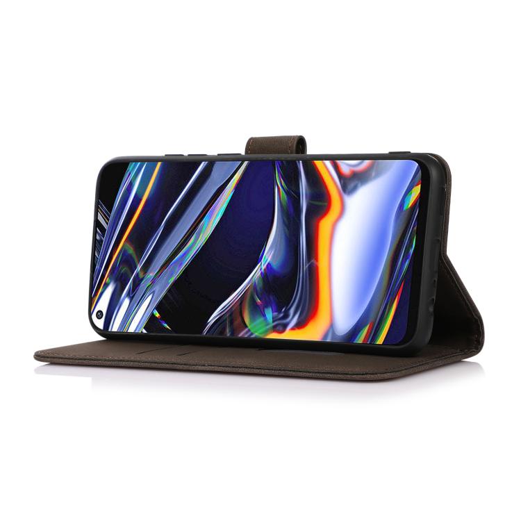 Funda de cuero con textura mate KHAZNEH para Samsung Galaxy A07 5G (marrón)