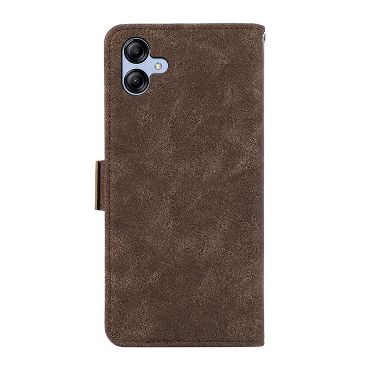 Funda de cuero magnético ABEEL con protección RFID para Samsung Galaxy A07 5G (marrón)