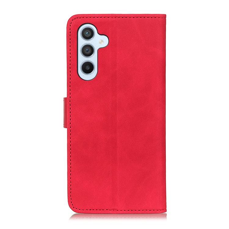 Funda de cuero con tapa horizontal y textura retro KHAZNEH para Samsung Galaxy A17 5G (roja)