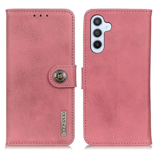 Funda Cuero Khazneh para Samsung Galaxy A26 5G Tapa Horizontal Textura Piel de Vaca (Rosa)