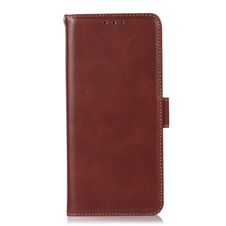 Funda magnética de cuero genuino con textura Crazy Horse y RFID para Samsung Galaxy A17 5G (marrón)