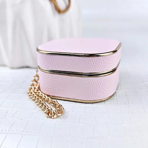 Estuche Protector Cuero Textura Lichi para Auriculares Samsung Galaxy Buds2/2 Pro con Pulsera Metal (Morado)