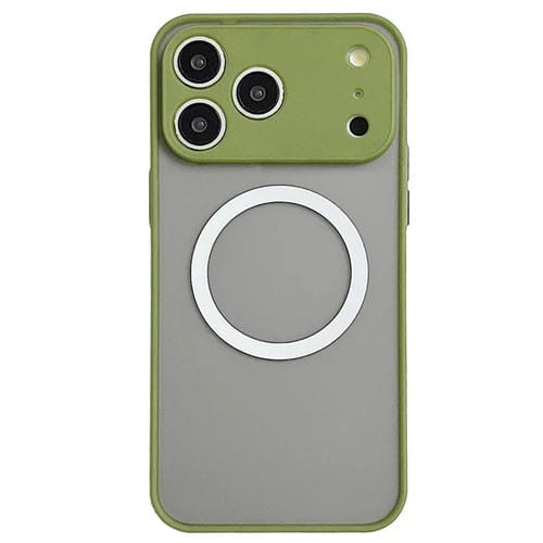 Funda MagSafe con diseño de ojo de halcón para iPhone 17 Pro Max (verde militar)