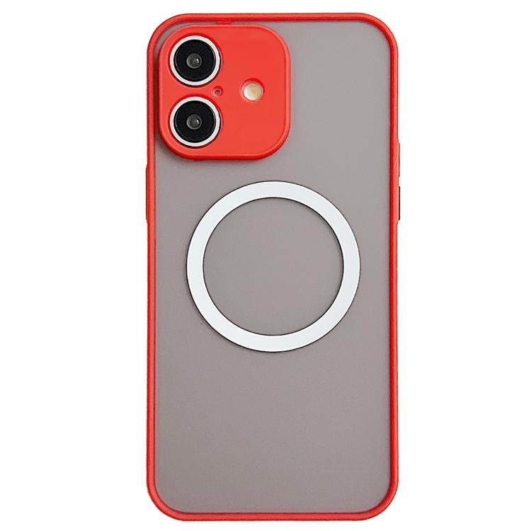 Funda MagSafe con diseño de ojo de halcón para iPhone 17 (roja)