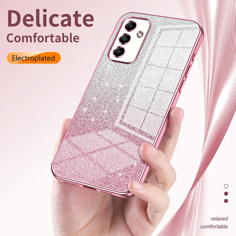 Funda para Samsung Galaxy A17 con purpurina degradada en polvo galvanizado (verde)