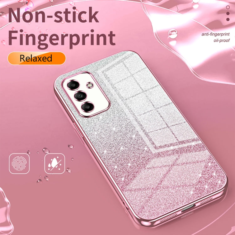 Funda para Samsung Galaxy A17 con purpurina degradada en polvo galvanizado (verde)