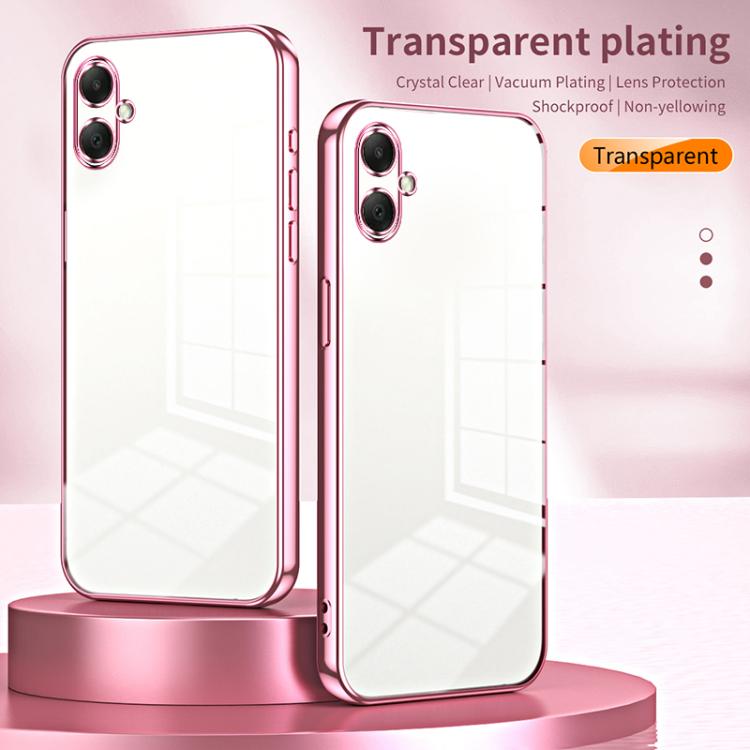 Funda transparente con orificios finos para Samsung Galaxy A07 (dorada)