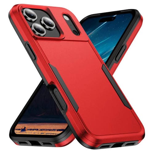Funda Pioneer Armor de PC y TPU resistente para iPhone 17 Pro Max (rojo y negro)