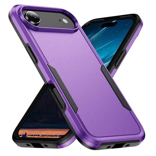 Funda Pioneer Armor de PC y TPU resistente para iPhone 17 Air (morado y negro)