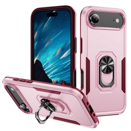 Funda Pioneer Armor de PC y TPU resistente con soporte para iPhone 17 Air (rosa y rojo rosa)