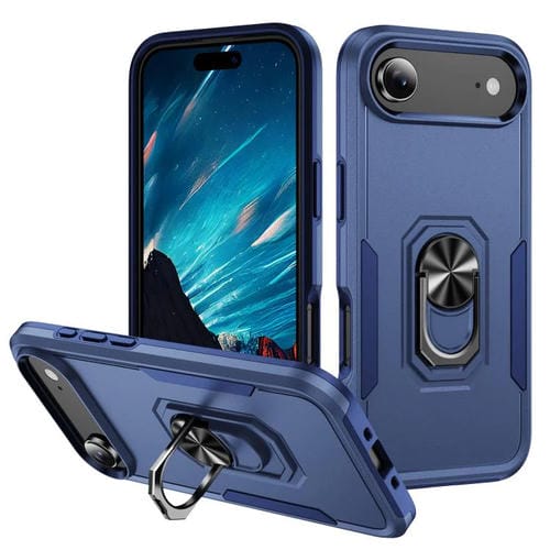 Funda Pioneer Armor de PC y TPU resistente con soporte para iPhone 17 Air (azul)