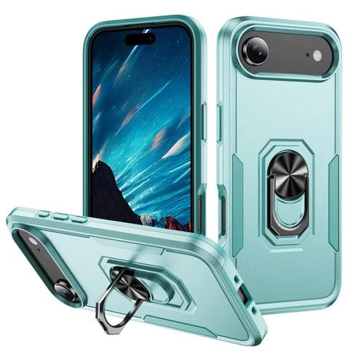 Funda Pioneer Armor de PC y TPU resistente con soporte para iPhone 17 Air (verde)