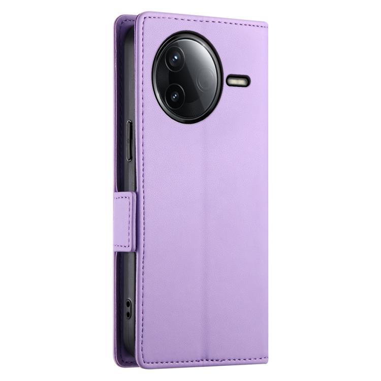 Funda de cuero esmerilado con hebilla lateral magnética para Redmi K80/K80 Pro (morado)