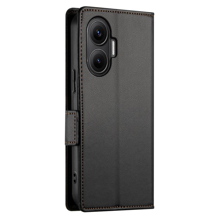 Funda de cuero esmerilado con hebilla lateral magnética para Redmi Turbo 4 Pro / Xiaomi Poco F7 (negro)
