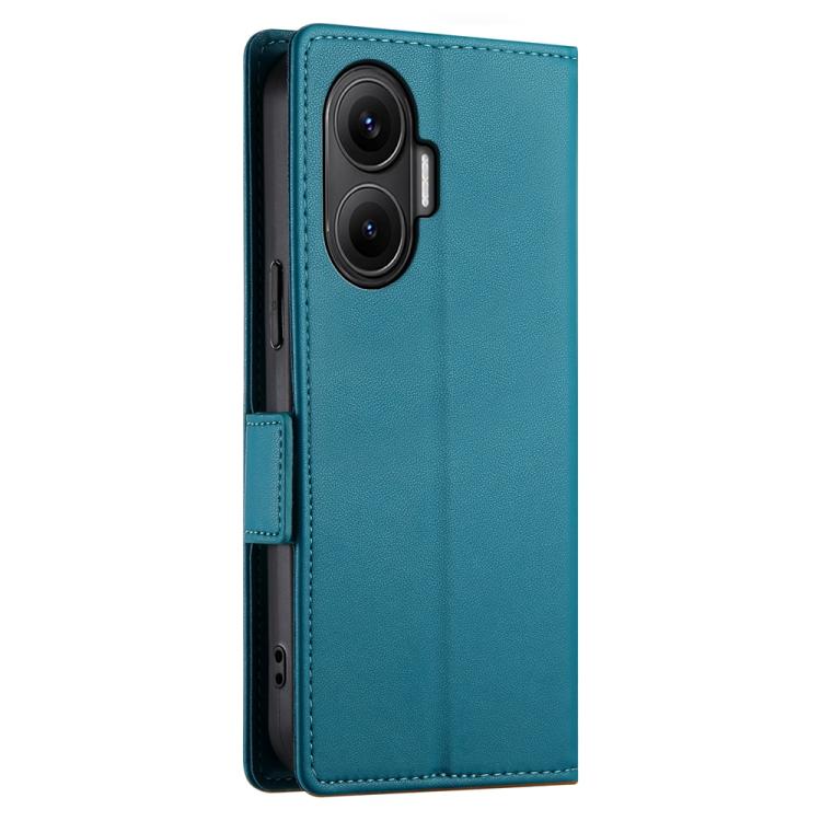 Funda de cuero esmerilado con hebilla lateral magnética para Redmi Turbo 4 Pro / Xiaomi Poco F7 (azul)