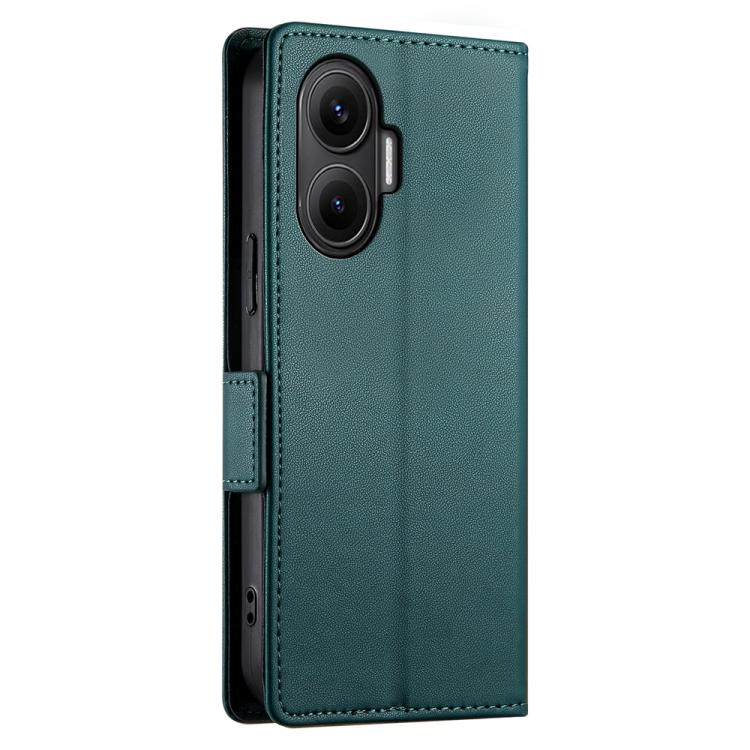 Funda de cuero esmerilado con hebilla lateral magnética para Redmi Turbo 4 Pro / Xiaomi Poco F7 (verde oscuro)