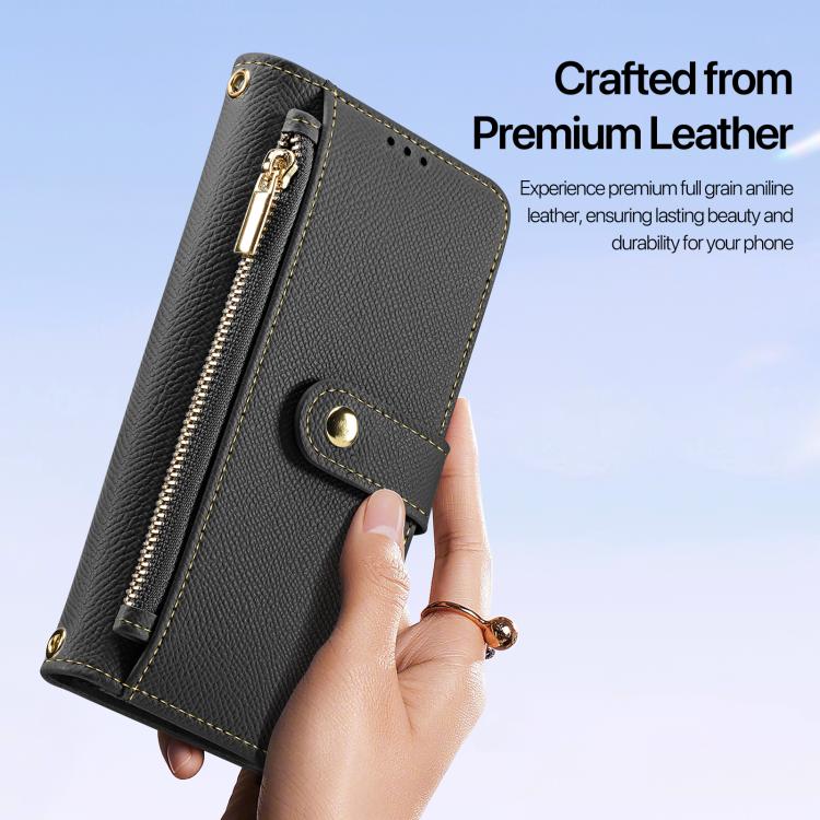 Funda para Teléfono Dux Ducis Lawa Series 2 En 1 para iPhone 16E con Cremallera Desmontable Magsafe y Cordón (Negro)