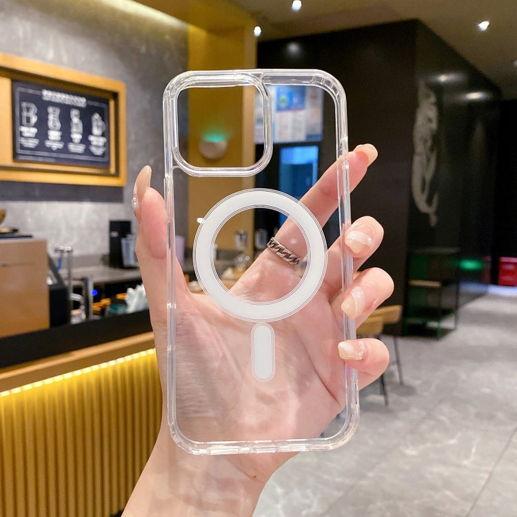 Funda de acrílico transparente de TPU MagSafe para iPhone 16 Plus, versión con animación emergente (transparente)