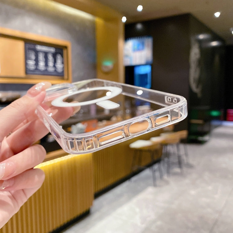 Funda de acrílico transparente de TPU MagSafe para iPhone 16 Plus, versión con animación emergente (transparente)