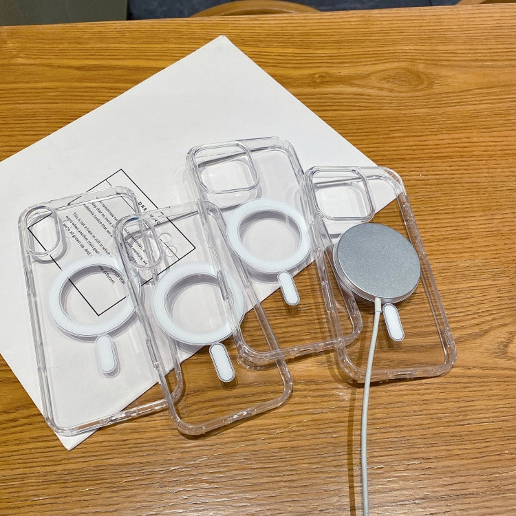 Funda de acrílico transparente de TPU MagSafe para iPhone 16 Plus, versión con animación emergente (transparente)