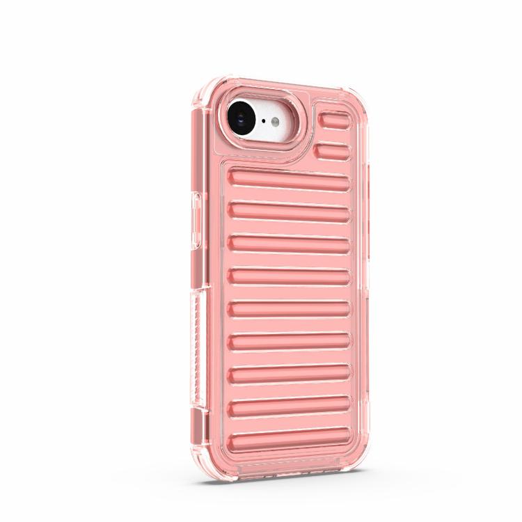 Funda híbrida de TPU y PC con airbag de alta transparencia para iPhone 16e (rosa)