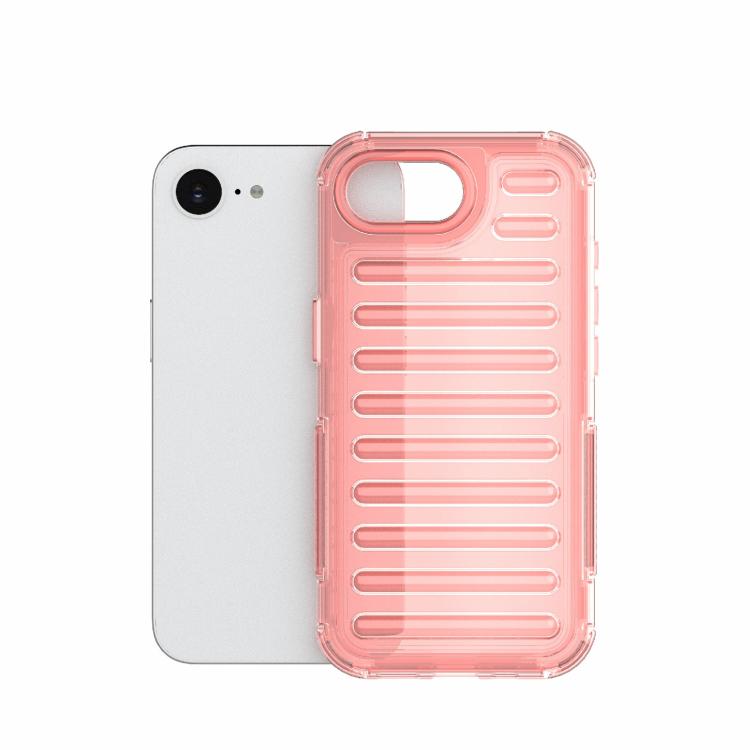 Funda híbrida de TPU y PC con airbag de alta transparencia para iPhone 16e (rosa)