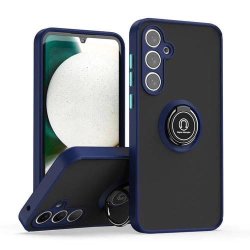 Funda de TPU + PC con anillo para Samsung Galaxy A55 5G Q Shadow 1 Series (azul rey)